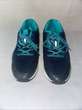 Vionic Women’s Walking Sneakers Navy Blue Teal 9.5 Orthotic Support Athletic